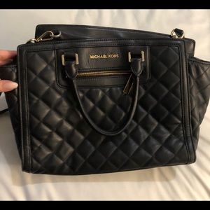 Michael Kors Selma quilted leather satchel